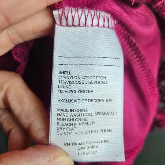 Laundry by Shelli Segal Pink Lace Blouse Sz XL Barbie - Picture 9 of 9